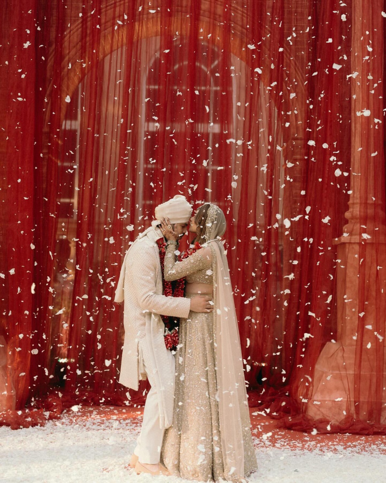 Elegant wedding couple